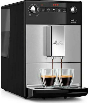 Melitta Purista® Series 300 F23/0-101 Automatische Espressomaschine 1450W Druck 15bar mit Mahlwerk Schwarz