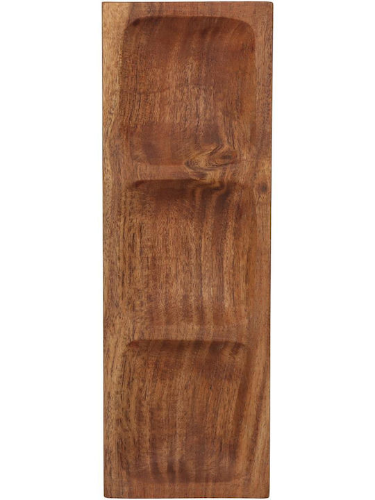 ArteLibre Decorative Bowl Wooden Brown 31x10.5x2.8cm
