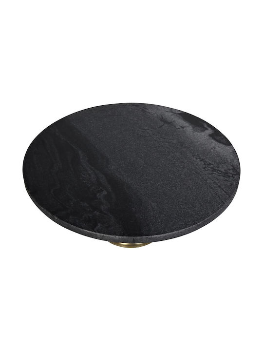 ArteLibre Tortieră Sticlă cu Capac și Picior Negru 36.7x36.7x15.2buc