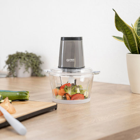 First Austria Mini Chopper 500W With 1.7L Capacity Gray Container