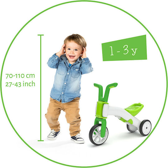 Chillafish Bicicletă de Echilibru pentru Copii Bunzi 2 in 1 Verde