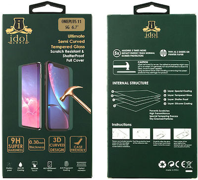 Idol 1991 3D 0.3mm Full Glue Full Face Tempered Glass Black (OnePlus 11 5G) 8335785