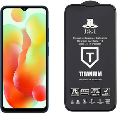 Idol 1991 Titanium Semi Curved 0.25mm Adeziv Complet Sticlă călită pe toată fața Negru (Redmi 12C) 8335020