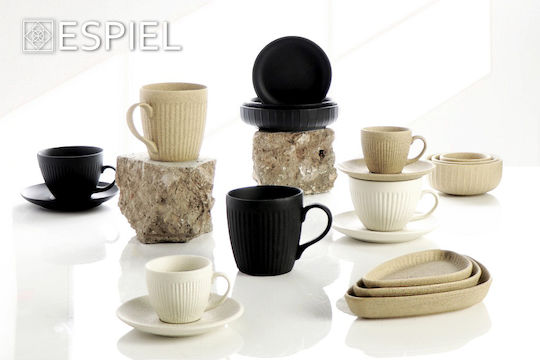 Espiel Gobi Mug from Porcelain Gobi Black Sand 310ml 2pcs Espiel Gobi Mug from Porcelain Gobi Black Sand 310ml 2pcs