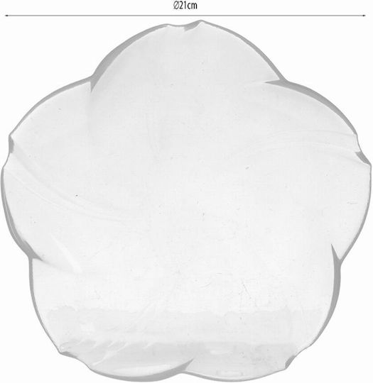 Click Plate Desert Glass Orange with Diameter 21cm