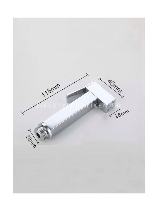 Stocco Wall Mounted Bidet Set Silver