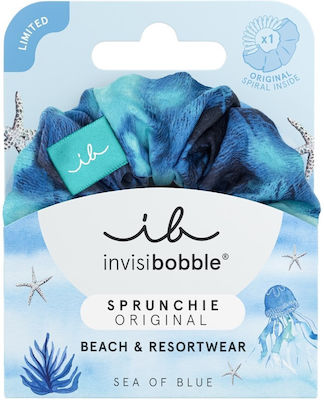 Invisibobble Sprunchie Bikini Βελουτέ Scrunchy Μαλλιών Μπλε Sea of Blues