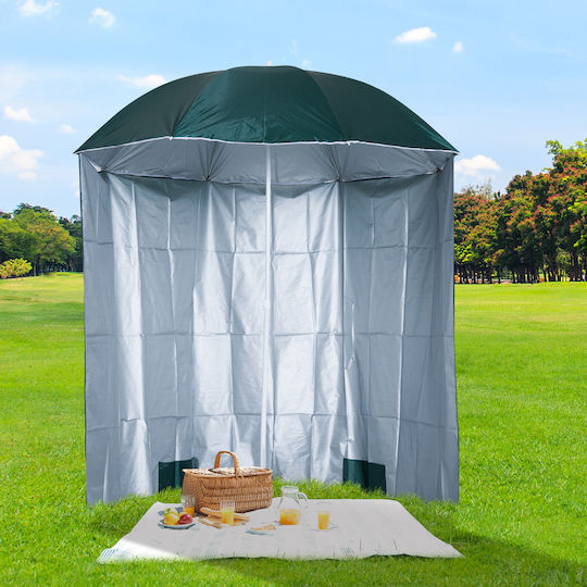 Outsunny Umbrelă de Plajă cu Diametru de 2.20m Verde