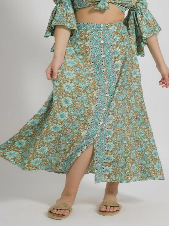 Midi Φούστα Floral Πολύχρωμη