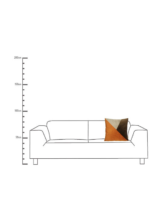 ArteLibre Perna De Canapea Din Catifea Multicolor 45x45cm