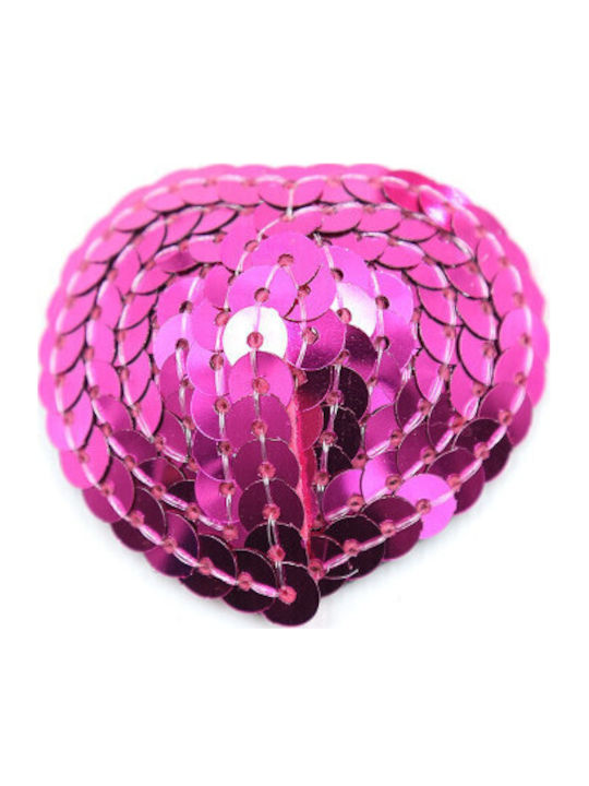 Naughty Toys Sparkling Heart Nipple Covers Ροζ