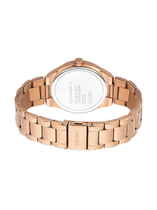 Esprit Ceas cu Rose Gold Brățară Metalică