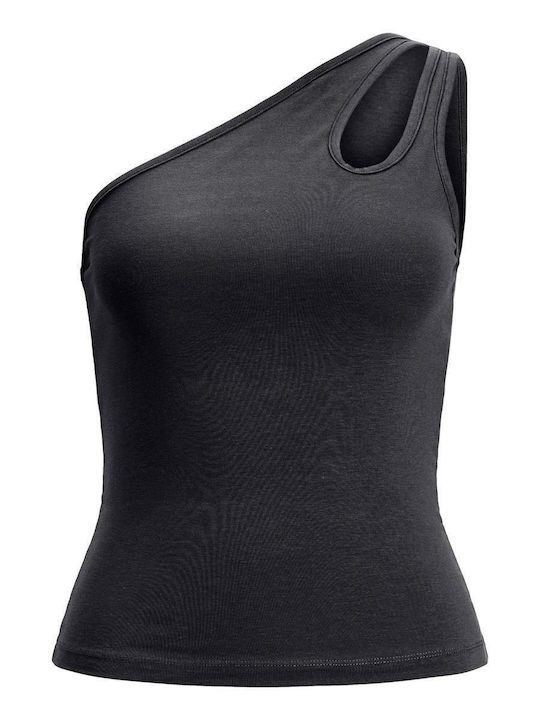 Women's Blouse Cotton with One Shoulder Khaki