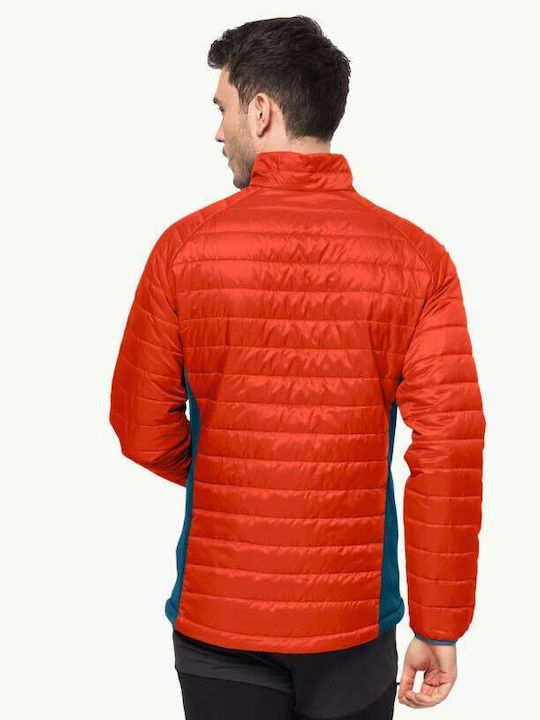 Jack Wolfskin Ανδρικό Χειμωνιάτικο Μπουφάν Puffer Πορτοκαλί