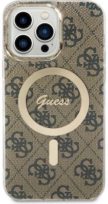 Guess MagSafe Silicone Back Cover Brown (iPhone 14 Pro Max)