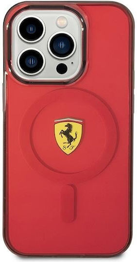 Ferrari Translucent Magsafe Задна корица Силикон Червен (iPhone 14 Pro Max)