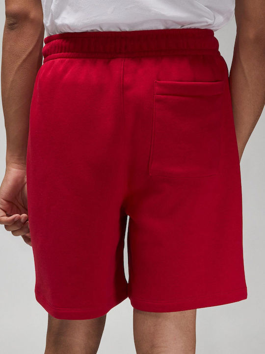 Jordan Essentials Fleece Αθλητική Ανδρική Βερμούδα Κόκκινη