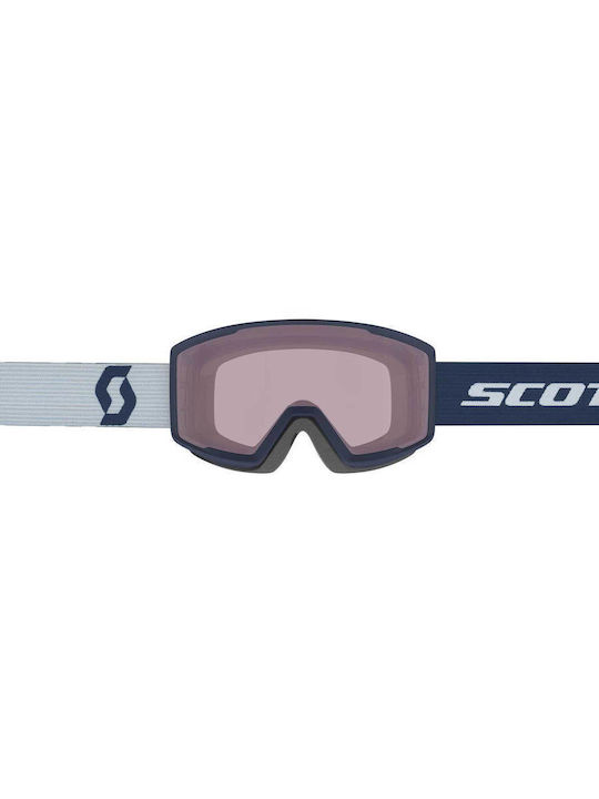 Scott Factor Μάσκα Σκι & Snowboard Παιδική Μπλε με Φακό σε Μωβ Χρώμα