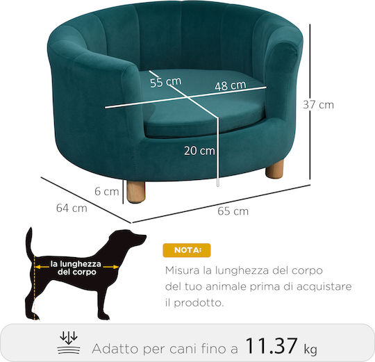 Pawhut Sofa Cat Green 65x64x37cm