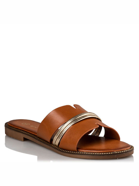 Envie Shoes Women's Flat Sandals in Brown Color