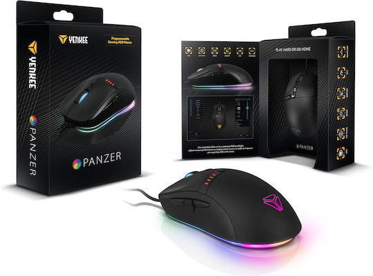 Yenkee YMS 3400 Panzer RGB Gaming Ποντίκι 5000 DPI Μαύρο