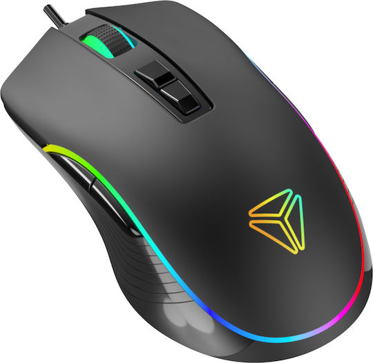 Yenkee YMS 3027BK Shadow RGB Геймърска Мишка 4800 DPI Черен