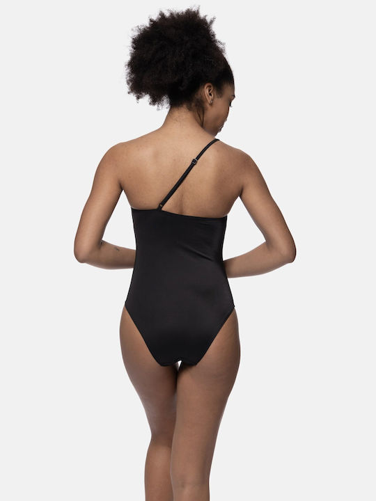 Dorina One Shoulder Swimsuit Black