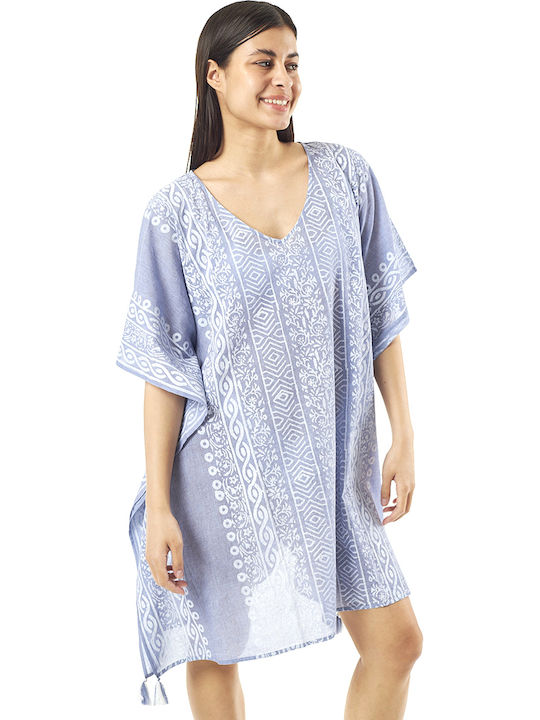 Verde Damen Kaftan Strand Light Blue