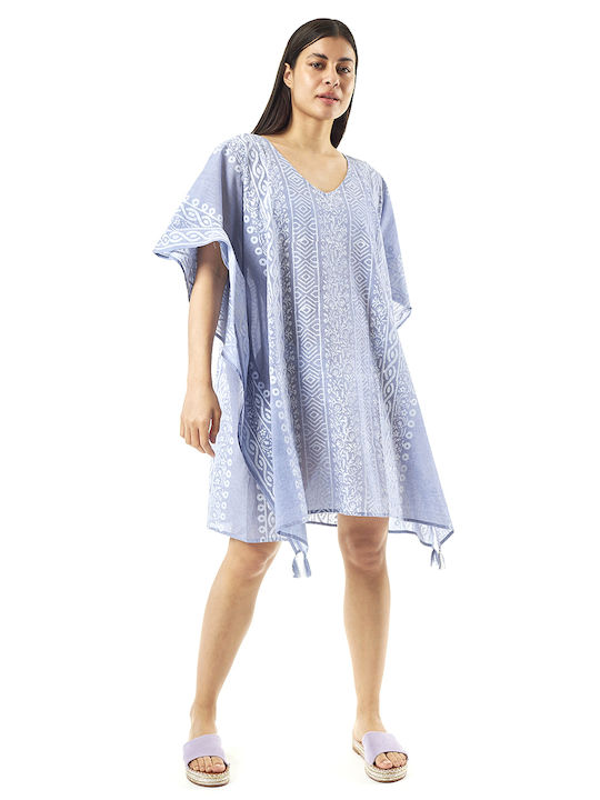 Verde Damen Kaftan Strand Light Blue