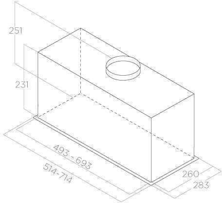 Elica Fold GR/A/72 Ventilation Mechanism 72cm Inox