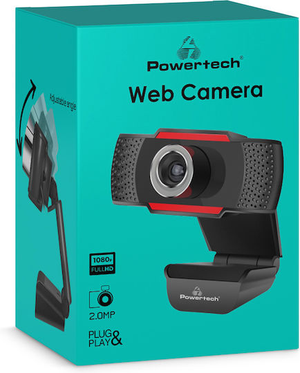 Powertech PT-1078 Full HD 1080p Web Camera Red