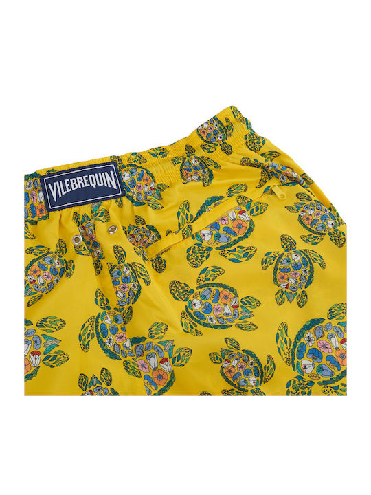 Costume De Baie Bărbați Pantaloni Scurți Galbeni Cu Model