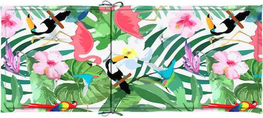 vidaXL vidaXL Gartenstuhlkissen mit Rückenlehne Mehrfarbig 2 Stück 120x50cm