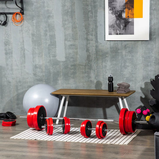 HomCom Hantelset mit Gesamtgewicht von 65kg kg