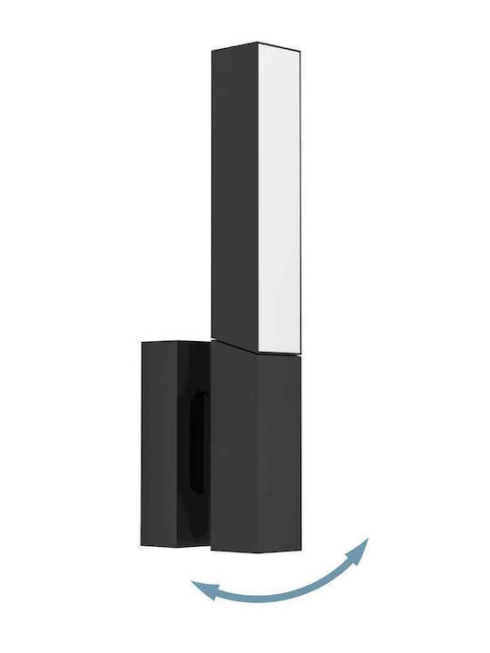 Eglo Стенен Външен Плафон LED IP44 9W с Топло бяло Светлина 6x9.5x31.5εκ.