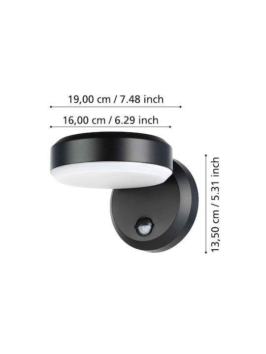 Eglo Стенно Външно Фенерче LED IP44 16x19x13.5εκ.