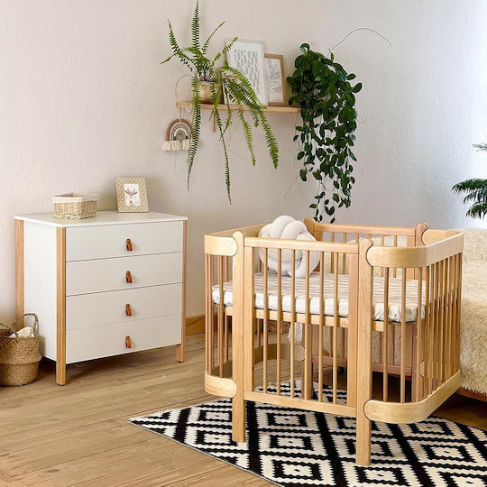 Scandi Βρεφική Συρταριέρα με 4 Συρτάρια Λευκή 80x50x85cm