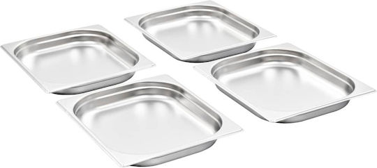 vidaXL Stainless Steel Gastronorm GN1/2 H40mm 8τμχ