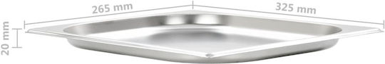 vidaXL Stainless Steel Gastronorm GN1/2 H20mm 8τμχ