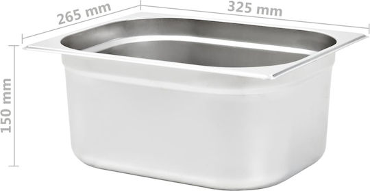 vidaXL Σκεύος Gastronorm Ανοξείδωτο GN1/1 με Βάθος 150mm