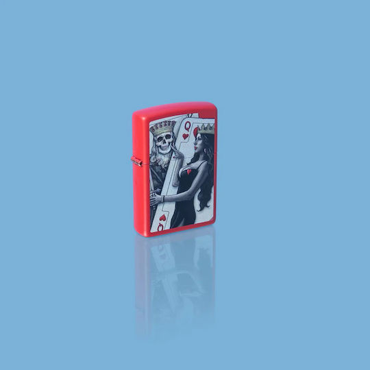 Zippo Lighter Flame Windproof Skull King Queen