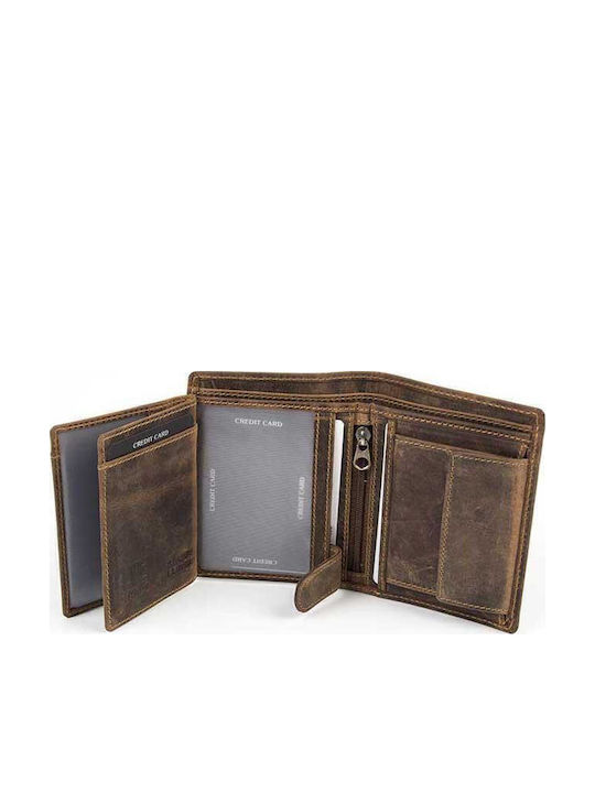 Leather Men's Wallet Classic Tabac Brown