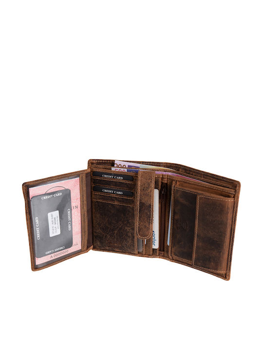 Leather Men's Wallet Classic Brown