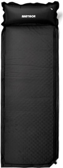 Meteor Αυτοφούσκωτο Ημίδιπλο Υπόστρωμα Camping 200x66cm Πάχους 3.8cm Μαύρο