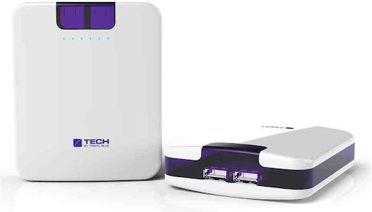 Travel Blue Power Bank 10400mAh με 2 Θύρες USB-A Λευκό
