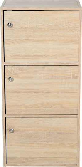 Office Storage Chipboard Cabinet Brown L48xW34xH100cm