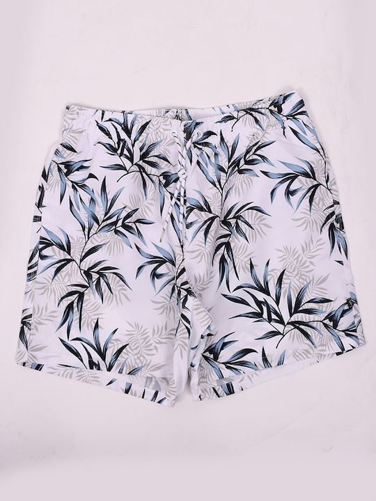 Men's swimwear with patterns white White