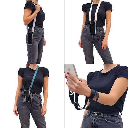 Sonique Armor Umschlag Rückseite Silikon mit Band Dark Green (Redmi Note 8 2021)