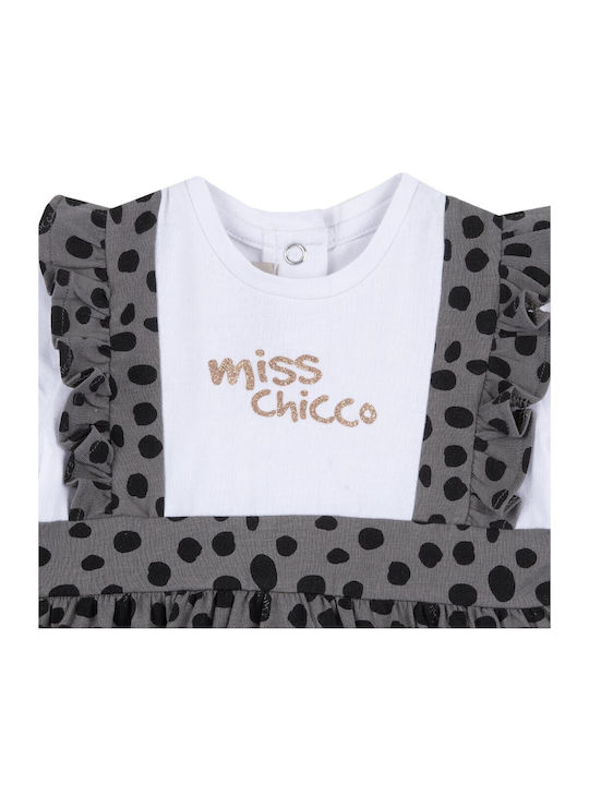 Chicco Kids Dress Polka Dot Short Sleeve Gray