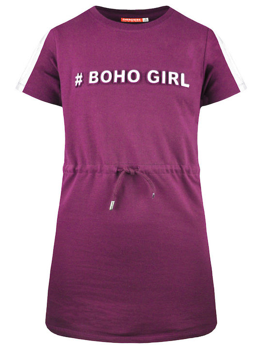 Children's Dress Short Sleeve Fuchsia